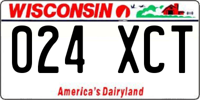 WI license plate 024XCT