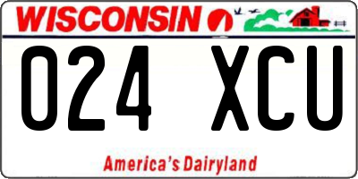 WI license plate 024XCU