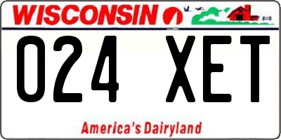 WI license plate 024XET
