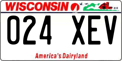 WI license plate 024XEV