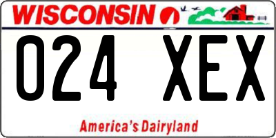WI license plate 024XEX
