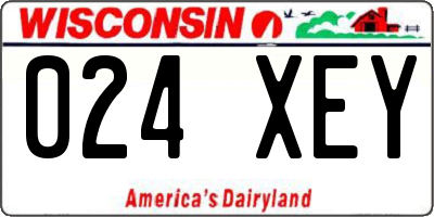 WI license plate 024XEY