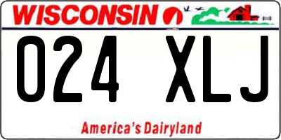 WI license plate 024XLJ