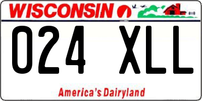 WI license plate 024XLL