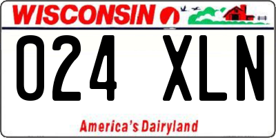 WI license plate 024XLN