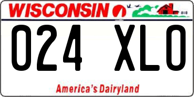 WI license plate 024XLO