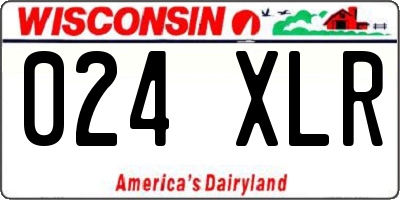 WI license plate 024XLR