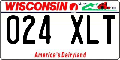 WI license plate 024XLT