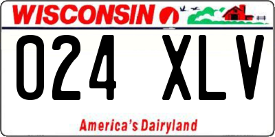 WI license plate 024XLV