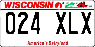 WI license plate 024XLX