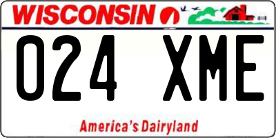WI license plate 024XME