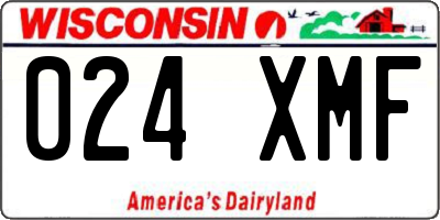 WI license plate 024XMF