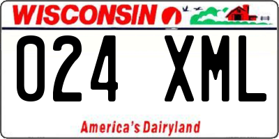 WI license plate 024XML