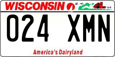 WI license plate 024XMN