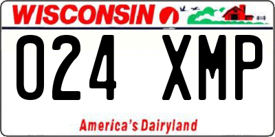 WI license plate 024XMP