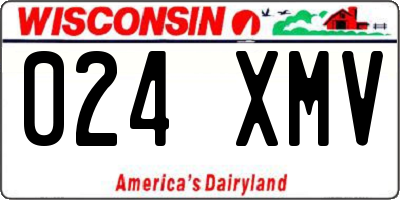 WI license plate 024XMV