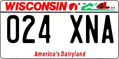 WI license plate 024XNA