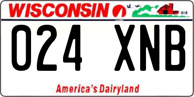 WI license plate 024XNB
