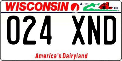 WI license plate 024XND