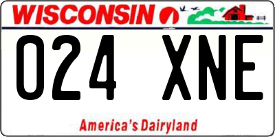 WI license plate 024XNE