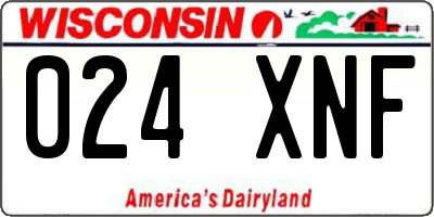 WI license plate 024XNF