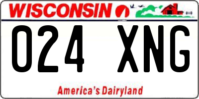 WI license plate 024XNG