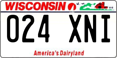 WI license plate 024XNI