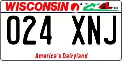 WI license plate 024XNJ