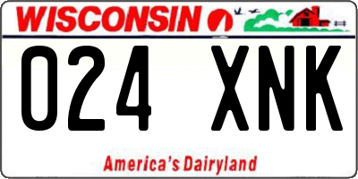 WI license plate 024XNK