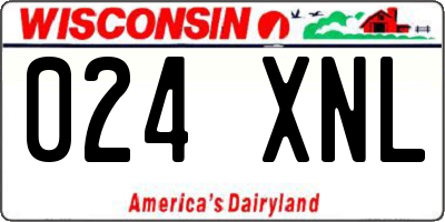 WI license plate 024XNL