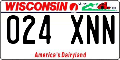 WI license plate 024XNN