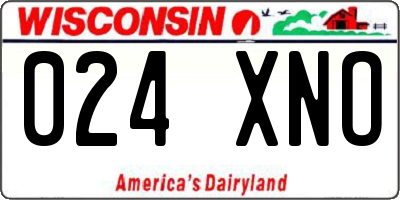 WI license plate 024XNO