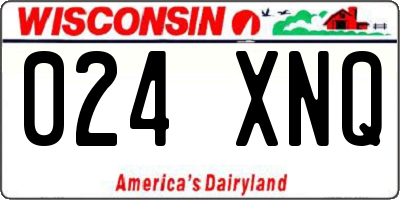 WI license plate 024XNQ