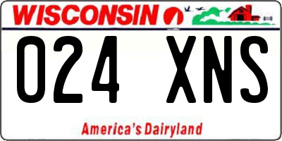 WI license plate 024XNS