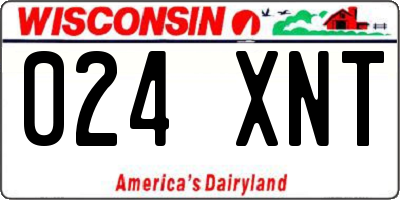 WI license plate 024XNT