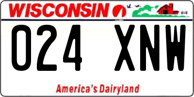 WI license plate 024XNW