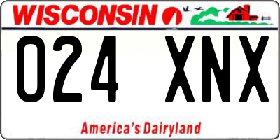 WI license plate 024XNX