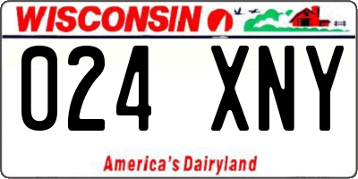 WI license plate 024XNY