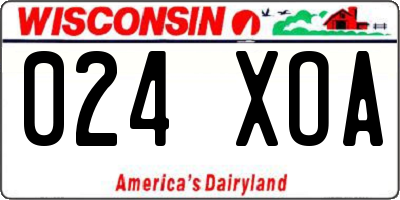 WI license plate 024XOA