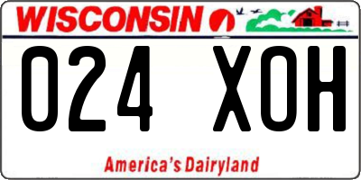 WI license plate 024XOH