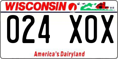 WI license plate 024XOX