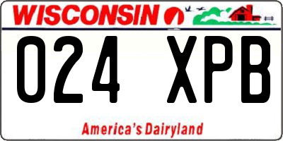 WI license plate 024XPB