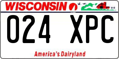 WI license plate 024XPC