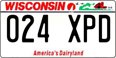 WI license plate 024XPD