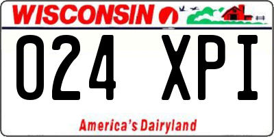 WI license plate 024XPI
