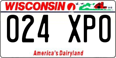 WI license plate 024XPO