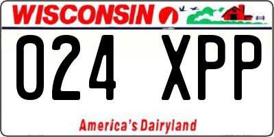 WI license plate 024XPP
