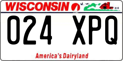 WI license plate 024XPQ