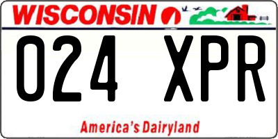 WI license plate 024XPR