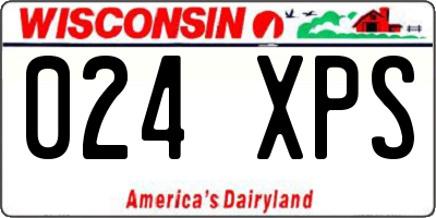 WI license plate 024XPS
